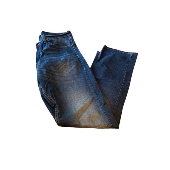 Levis Mens Blue Medium Wash Staright Leg Jeans 33x32 Casual Western Workwear - Picture 8 of 8